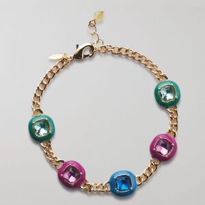 Avon Studio 1886 vibrant Enamel Jewel Bracelet NEW in gift box pink blue green